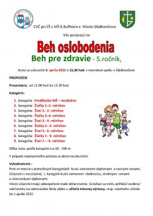 Beh oslobodenia - Beh pre zdravie  1