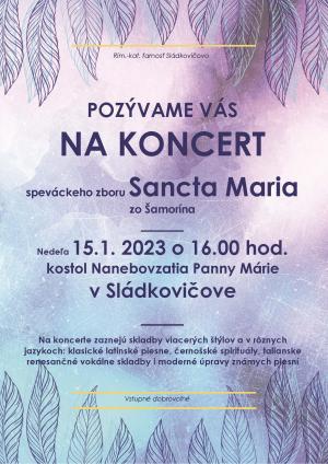 Koncert speváckeho zboru Sancta Maria  1