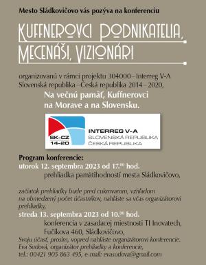 Konferencia - Kuffnerovci, podnikatelia, mecenáši, vizionári 2