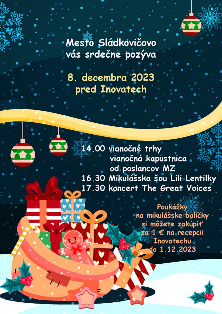 Vianočné  trhy, Mikulášska šou Lili Lentilky, The Great Voices 1