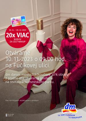 30% z obratu novootvorenej DM 30.11.2023 na revitalizáciu parku! 1