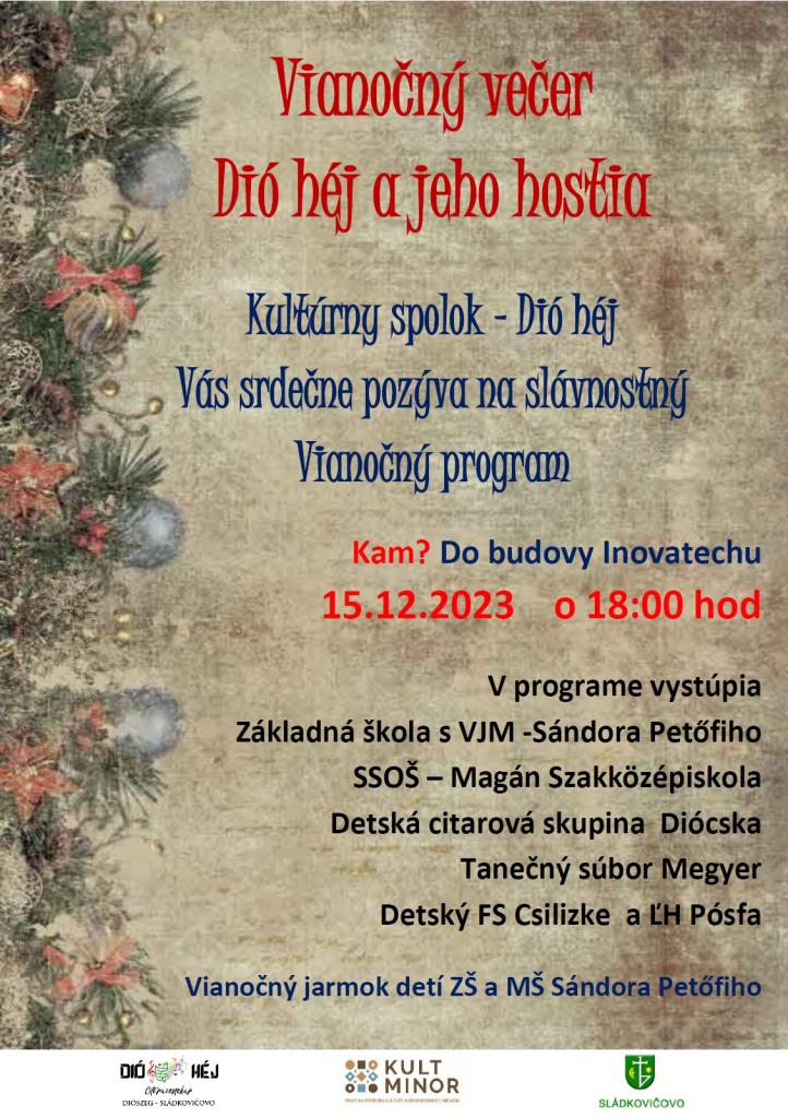 Vianočný program Dió héj a hostí 1
