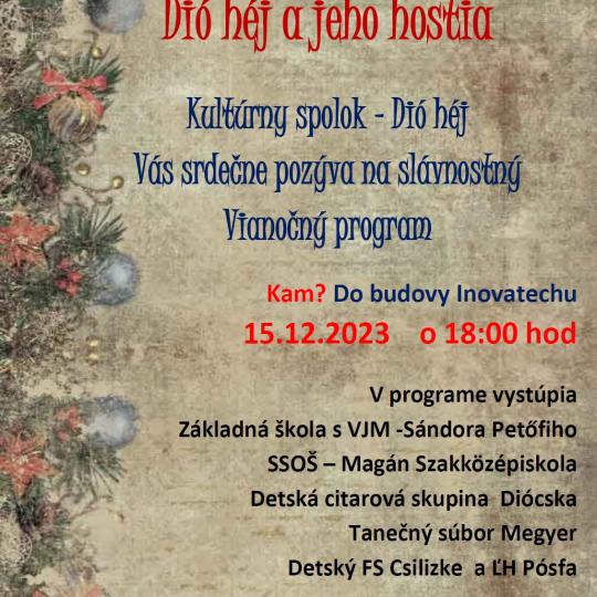 Vianočný program Dió héj a hostí 1