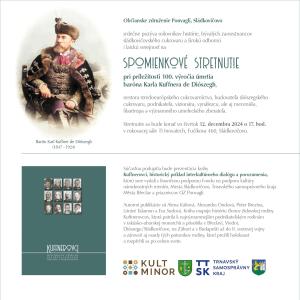 Spomienkové stretnutie pri príležitosti 100. výročia úmrtia Karla Kuffnera de Diószegh 1